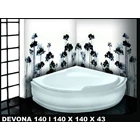 Bathtub Sudut Corner VR DEVONA 140 Marble Ukuran 140 x 140 x 43 6