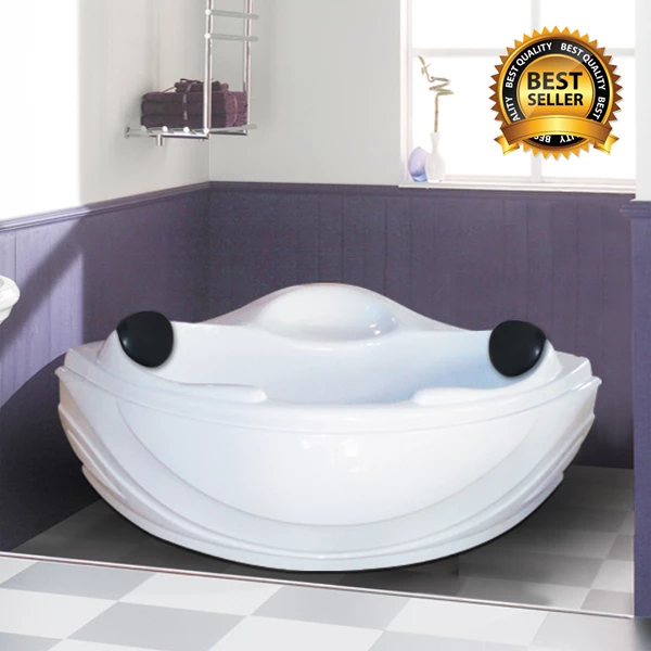 Bathtub Sudut Corner VR ORDELIA Marble Ukuran 130 x 130 x 50