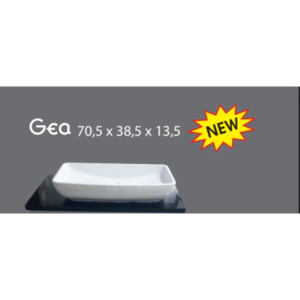Wastafel VR GEA Marble Ukuran 70.5 x 38.5 x 13.5 