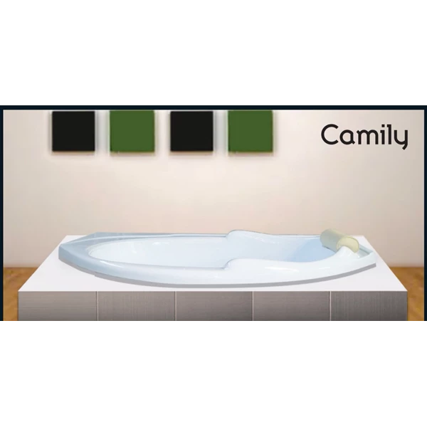  Bathtub Long VR CAMILY Marble Ukuran 170 x 94 x 54