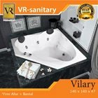 Bathtub Sudut Corner VR VILARY Marble Ukuran 140 x 140 x 47 1